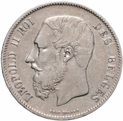 купить Бельгия 5 франков (francs) 1868