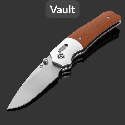 купить Складной нож QSP Vault stonewash (QS157-C1), сталь 14C28N, рукоять Aluminum/Beige Micarta