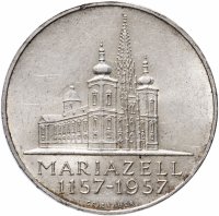 Купить Австрия 25 шиллингов (shillings) 1957 "800 лет Базилике Мариацелля"