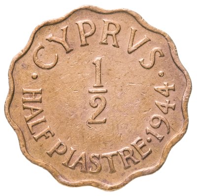 купить Кипр 1/2 пиастра (piastre) 1944