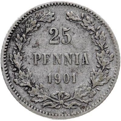 купить 25 пенни 1901 L, монета для Финляндии