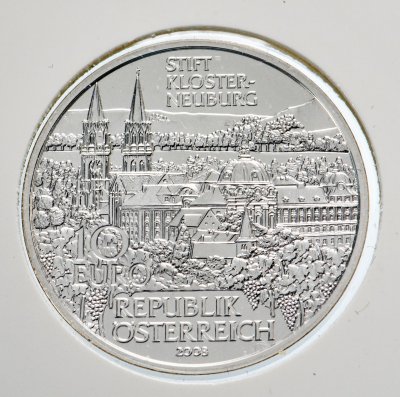 купить Австрия 10 евро 2008 "Монастырь Клостернойбург" в буклете