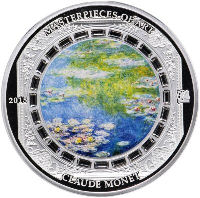 купить Острова Кука 20 долларов 2015 "Шедевры живописи - Монэ - Водяные лилии", в футляре с сертификатом