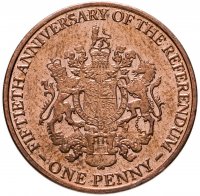 купить Гибралтар 1 пенни (penny) 2017 "50 лет референдуму"