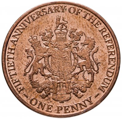купить Гибралтар 1 пенни (penny) 2017 "50 лет референдуму"