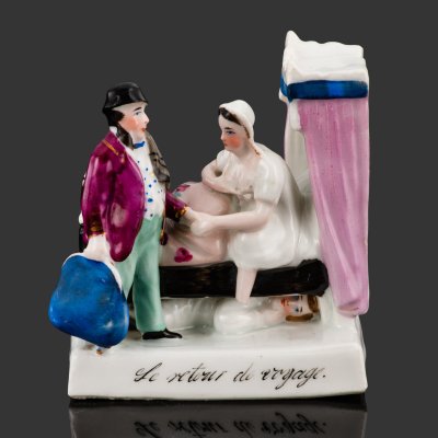 купить Статуэтка "Le retour de voyage" ("Возращение из поездки"), фарфор, роспись, Западная Европа, 1930-1960 гг.