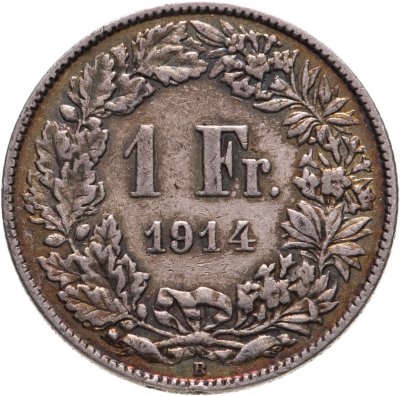 купить Швейцария 1 франк (franc) 1914