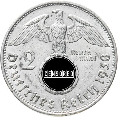 купить Германия, Третий Рейх 2 рейхсмарки 1938, знак монетного двора "B" - Вена