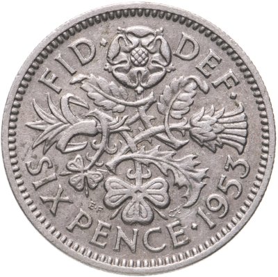 купить Великобритания 6 пенсов 1953