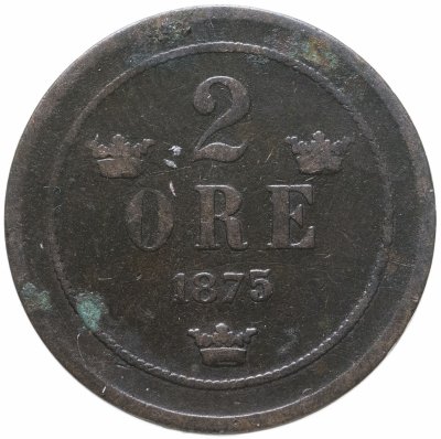 купить Швеция 2 эре (ore) 1875