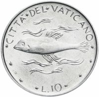 купить Ватикан 10 лир 1974