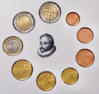 купить Испания 2016 официальный набор евро из 9 монет в буклете "Мигель де Сервантес"
