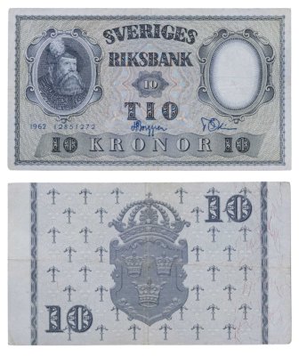 купить Швеция 10 крон 1962