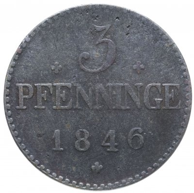 купить Германия (Мекленбург-Шверин) 3 пфеннига 1846