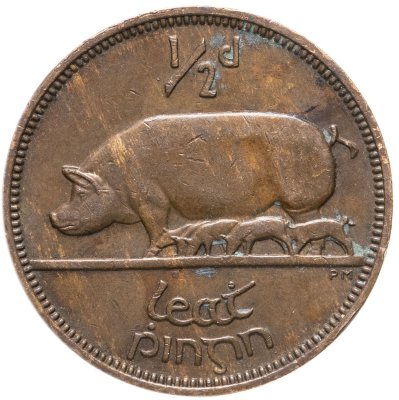 купить Ирландия 1/2 пенни (penny) 1953