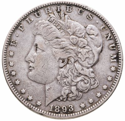 купить США 1 доллар (dollar) 1893 Доллар Моргана Без отметки монетного двора