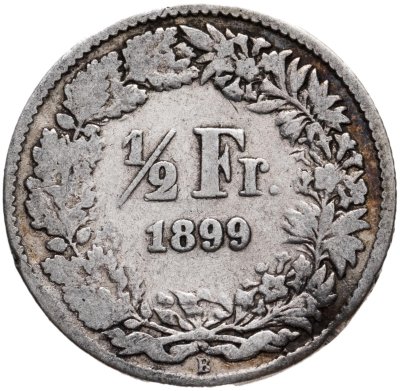 купить Швейцария 1/2 франка (franc) 1882-1941