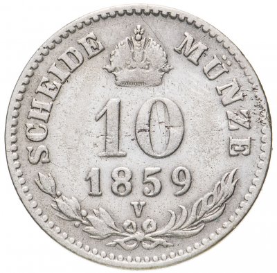 купить Австрия 10 крейцеров (kreuzer) 1859 V