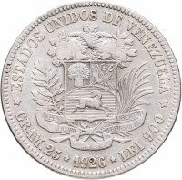 купить Венесуэла 5 боливаров 1926