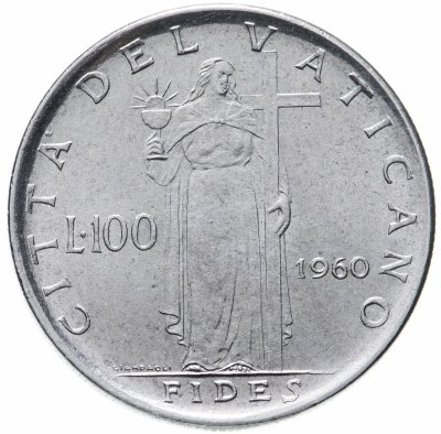 купить Ватикан 100 лир (lire) 1960
