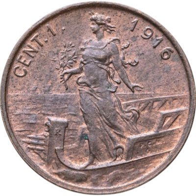 купить Италия 1 чентезимо (centesimo) 1916