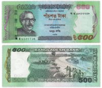 Купить Бангладеш 500 така 2016 (Pick 58f)