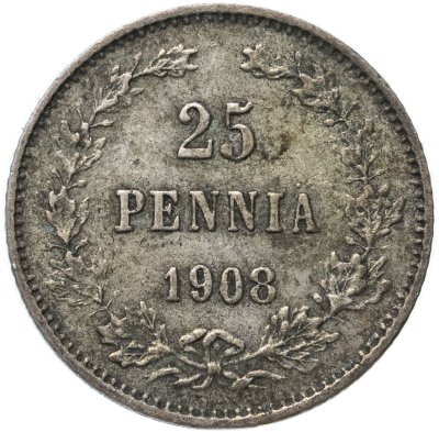 купить 25 пенни (pennia) 1908 L