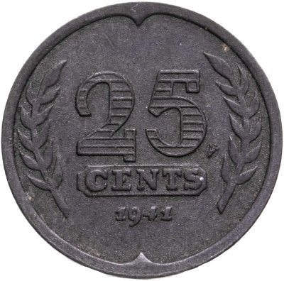 купить Нидерланды 25 центов (cents) 1941