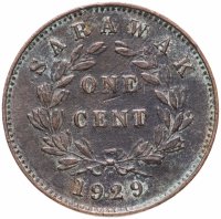 купить Саравак 1 цент (cent) 1929