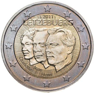 купить Люксембург 2 евро 2011 "50 лет награждения Великого герцога Люксембурга Жана титулом "lieutenant-représentant""