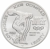 Купить США 1 доллар (dollar) 1983 P "XXIII летние Олимпийские Игры 1984 в Лос-Анджелесе"