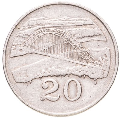купить Зимбабве 20 центов 1980