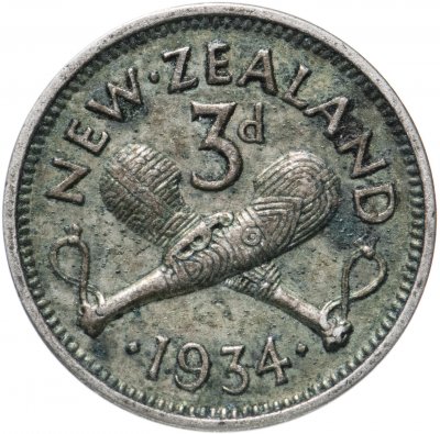 купить Новая Зеландия 3 пенса (pence) 1934