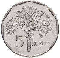 Купить Сейшелы 5 рупий (rupees) 1982-2010, случайная дата