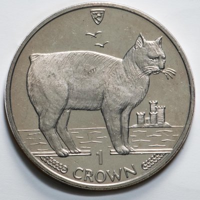 купить Остров Мэн 1 крона (crown) 1988 Мэнкс, в конверте с марками