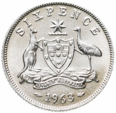 купить Австралия 6 пенсов (pence) 1963