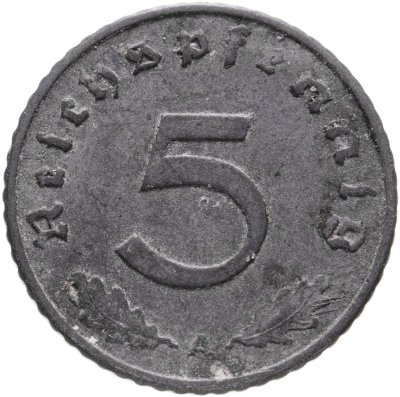 купить Германия, Третий рейх 5 рейхспфеннигов (reichspfennig) 1941, знак монетного двора: "A" - Берлин