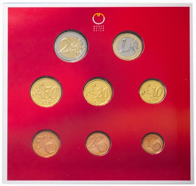 Купить Австрия годовой набор монет евро 2005 (8 монет в буклете)