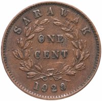 Купить Саравак 1 цент (cent) 1929