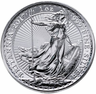 купить Великобритания 2 фунта (pounds) 2017 Стоящая Британия (Одна унция серебра)