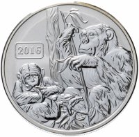 Купить Токелау 5 долларов 2016 "Год обезьяны", в футляре с сертификатом