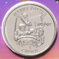 купить Остров Мэн 1 крона 2001 "Гарри в классе змей" (в буклете)