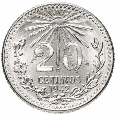 купить Мексика 20 сентаво (centavos) 1942