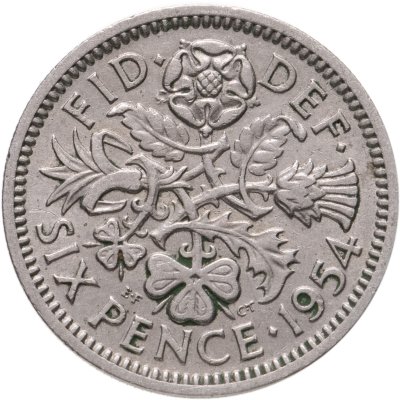 купить Великобритания 6 пенсов 1954