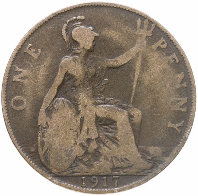 купить Великобритания 1 пенни 1917