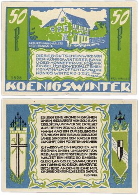 купить Германия (Рейнская провинция: Кёнигсвинтер) 50 пфеннигов 1921
