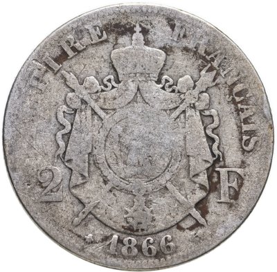купить Франция 2 франка "A" 1866