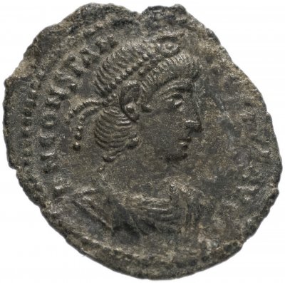 купить Римская Империя Констанций II 324–361 гг фоллис (реверс: воин поражает копьем падающего всадника)