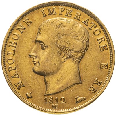 купить Италия 40 лир (lire) 1812 с портретом Императора Наполеона I Бонапарта