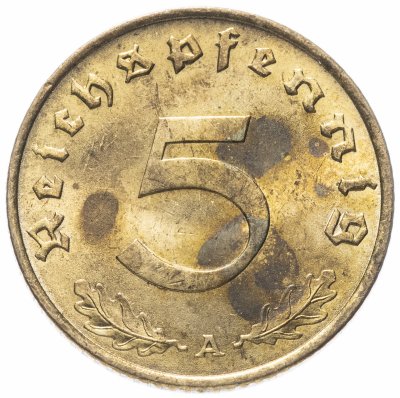 купить Германия, Третий Рейх 5 рейхспфеннигов 1937 А